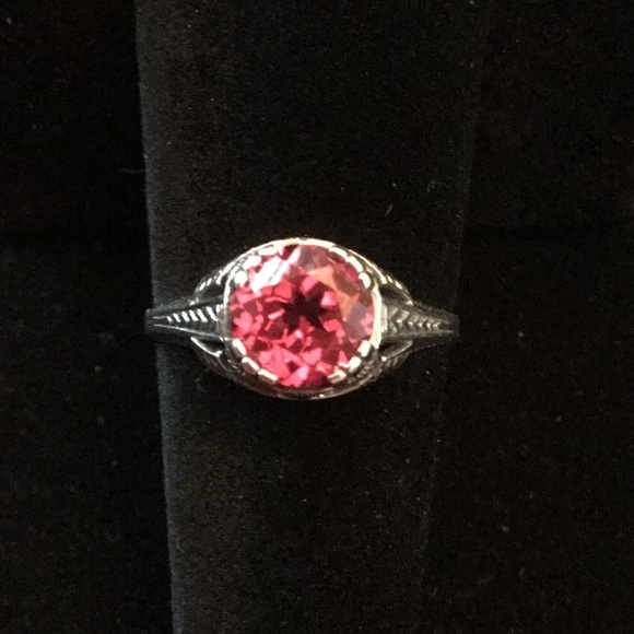 Boutique Jewelry - Pink Topaz Art Deco Style Ring